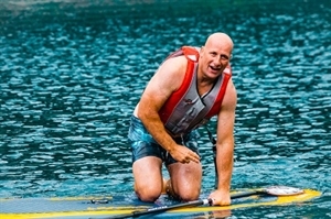 Instructor Steve paddleboarding
